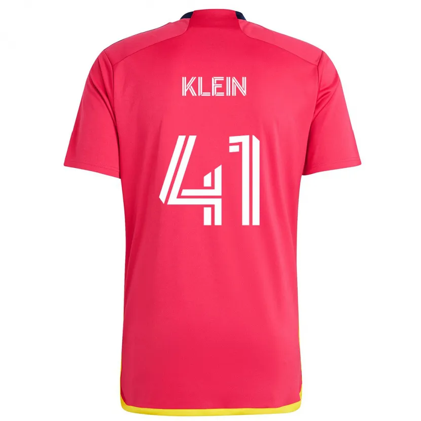 Danxen Dětské Johnny Klein #41 Červená Modrá Domů Hráčské Dresy 2024/25 Dres