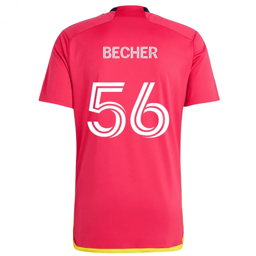 Danxen Dětské Ryan Becher #56 Červená Modrá Domů Hráčské Dresy 2024/25 Dres