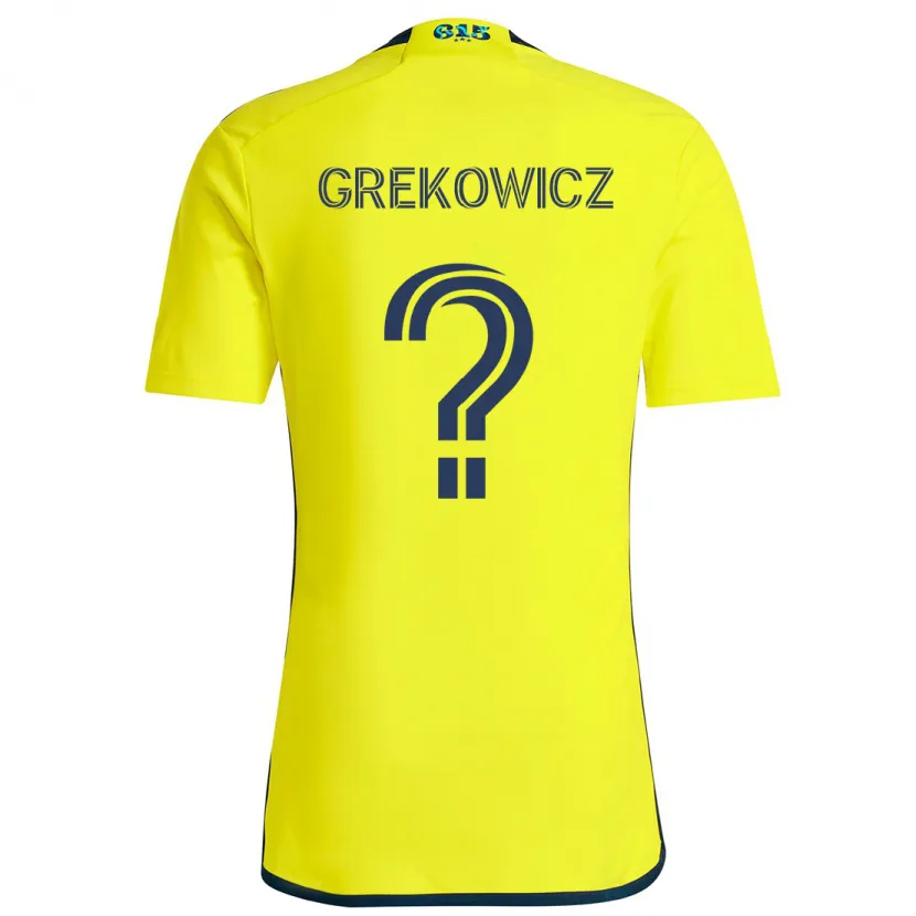 Danxen Dětské Jacob Grekowicz #0 Žlutá Modrá Domů Hráčské Dresy 2024/25 Dres