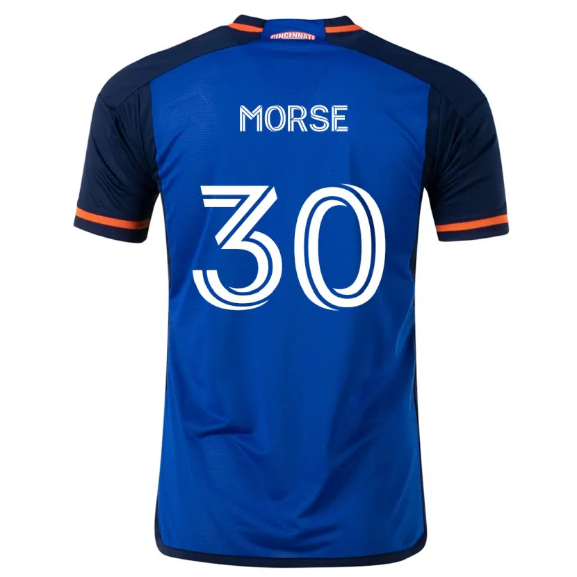 Danxen Dětské Hunter Morse #30 Modrá Bílá Domů Hráčské Dresy 2024/25 Dres