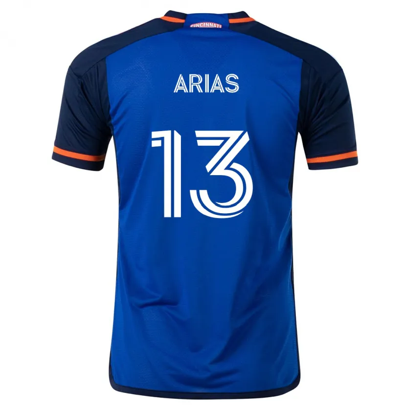 Danxen Dětské Santiago Arias #13 Modrá Bílá Domů Hráčské Dresy 2024/25 Dres