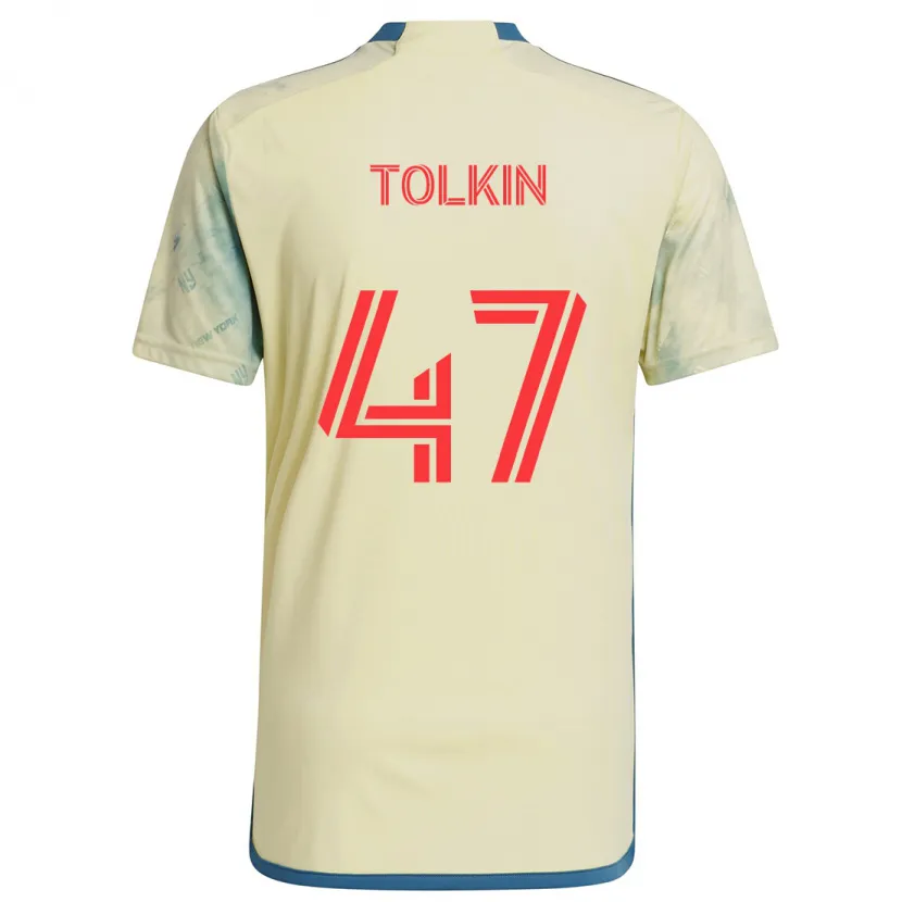 Danxen Dětské John Tolkin #47 Žlutá Červená Modrá Domů Hráčské Dresy 2024/25 Dres