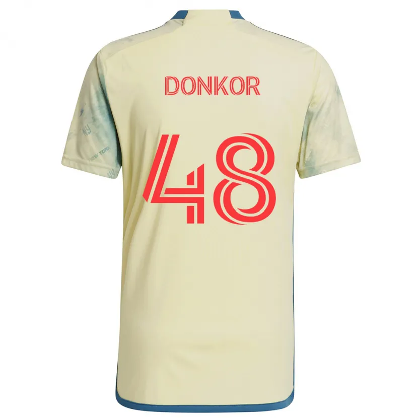 Danxen Dětské Ronald Donkor #48 Žlutá Červená Modrá Domů Hráčské Dresy 2024/25 Dres