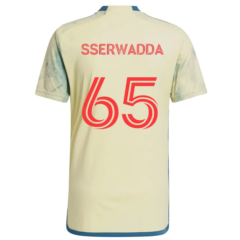 Danxen Dětské Steven Sserwadda #65 Žlutá Červená Modrá Domů Hráčské Dresy 2024/25 Dres