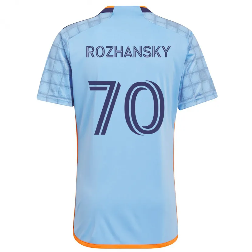 Danxen Dětské Jake Rozhansky #70 Modrá Oranžová Domů Hráčské Dresy 2024/25 Dres