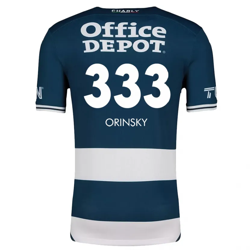 Danxen Dětské Edson Orinsky #333 Modrá Bílá Domů Hráčské Dresy 2024/25 Dres