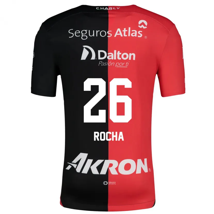 Danxen Dětské Aldo Rocha #26 Červená Černá Domů Hráčské Dresy 2024/25 Dres