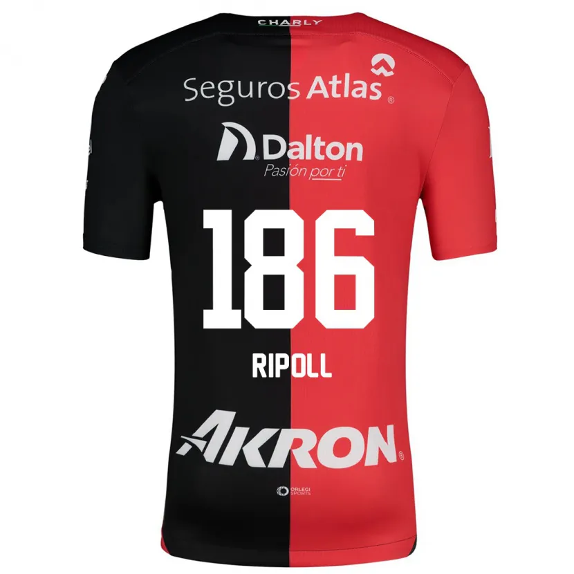 Danxen Dětské Alonso Ripoll #186 Červená Černá Domů Hráčské Dresy 2024/25 Dres