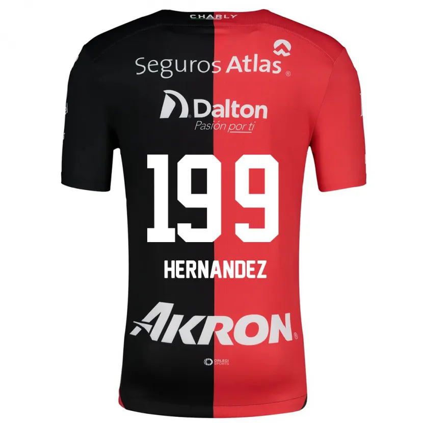 Danxen Dětské Sergio Hernández #199 Červená Černá Domů Hráčské Dresy 2024/25 Dres