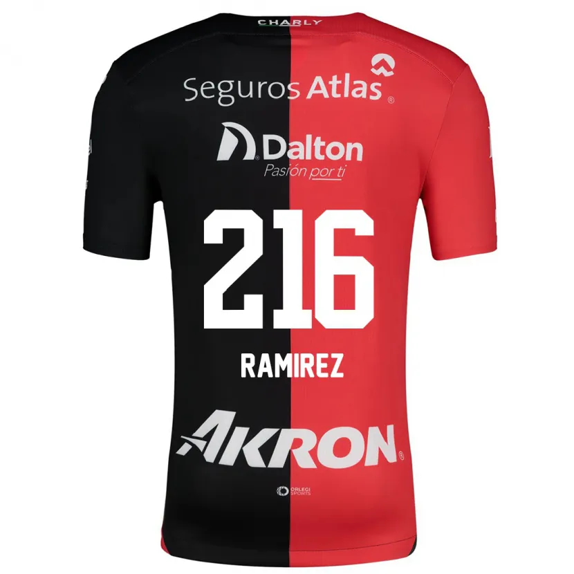 Danxen Dětské Paulo Ramírez #216 Červená Černá Domů Hráčské Dresy 2024/25 Dres