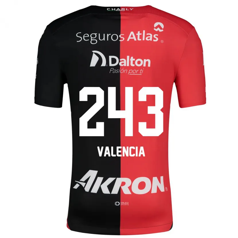 Danxen Dětské Luis Valencia #243 Červená Černá Domů Hráčské Dresy 2024/25 Dres