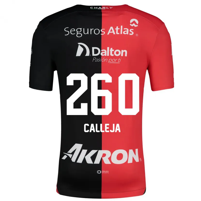 Danxen Dětské Diego Calleja #260 Červená Černá Domů Hráčské Dresy 2024/25 Dres