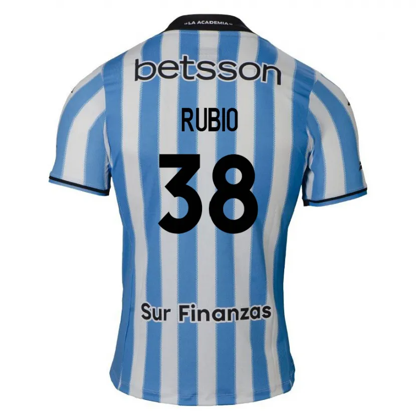 Danxen Dětské Tobías Rubio #38 Modrá Bílá Černá Domů Hráčské Dresy 2024/25 Dres