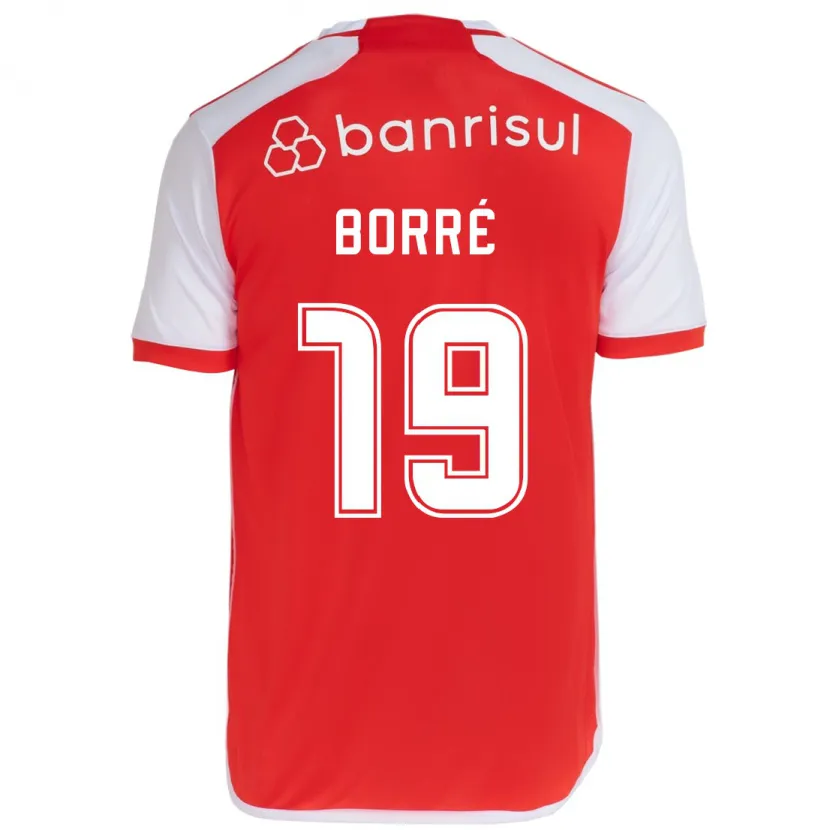 Danxen Dětské Rafael Borré #19 Červená Bílá Domů Hráčské Dresy 2024/25 Dres