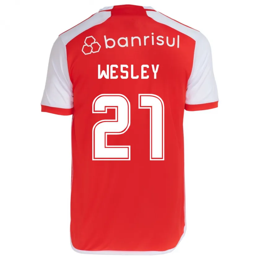 Danxen Dětské Wesley #21 Červená Bílá Domů Hráčské Dresy 2024/25 Dres