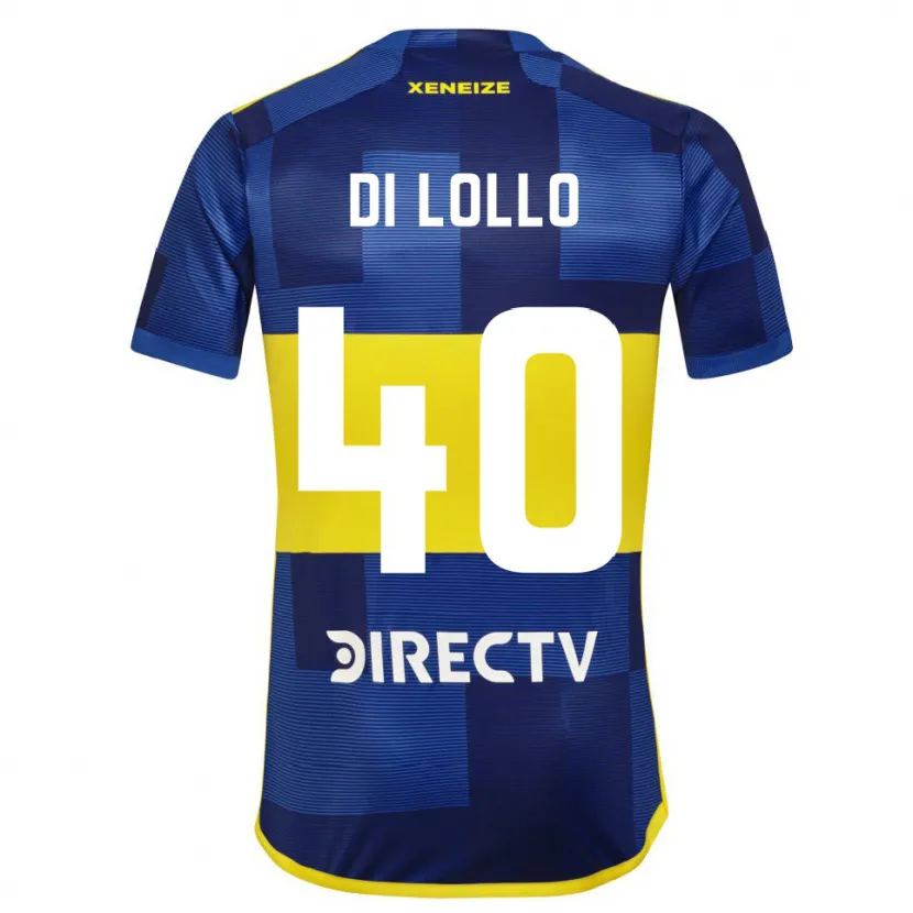 Danxen Dětské Lautaro Di Lollo #40 Modrá Žlutá Domů Hráčské Dresy 2024/25 Dres