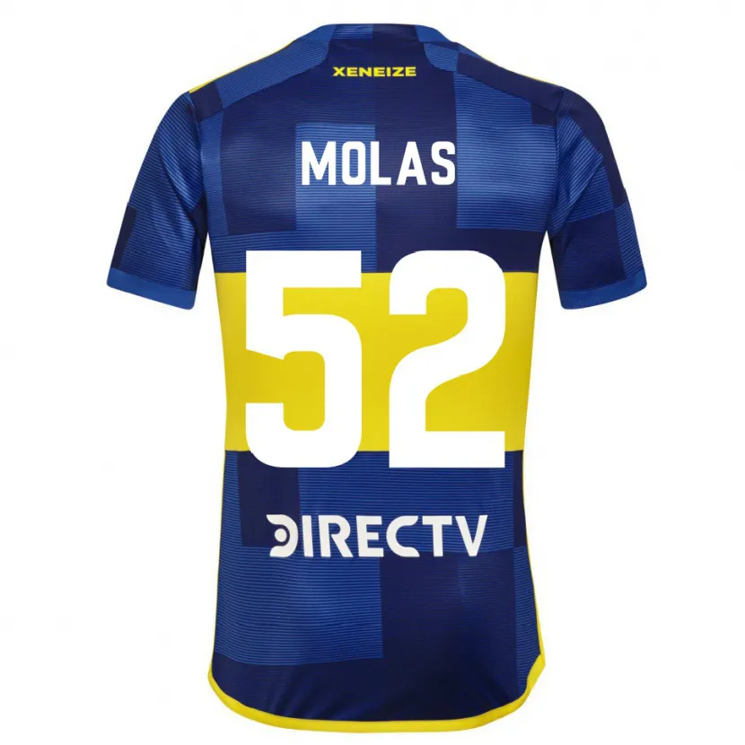 Danxen Dětské Walter Molas #52 Modrá Žlutá Domů Hráčské Dresy 2024/25 Dres