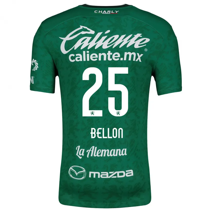 Danxen Dětské Paul Bellón #25 Zelená Bílá Domů Hráčské Dresy 2024/25 Dres