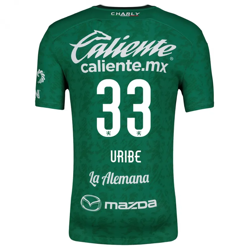 Danxen Dětské Héctor Uribe #33 Zelená Bílá Domů Hráčské Dresy 2024/25 Dres