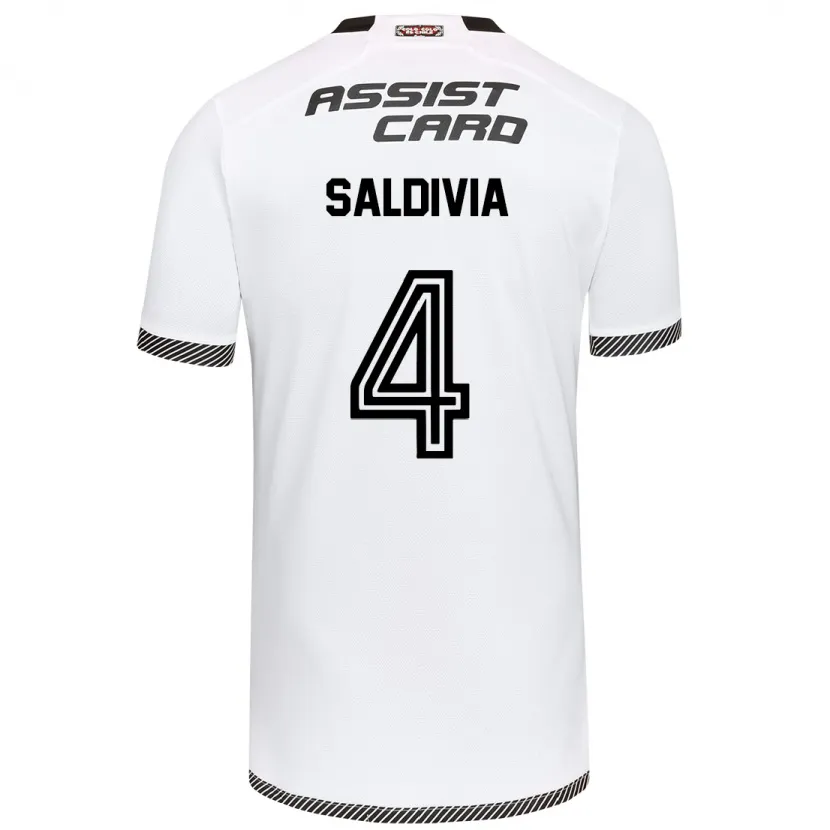 Danxen Dětské Alan Saldivia #4 Bílý Černý Domů Hráčské Dresy 2024/25 Dres