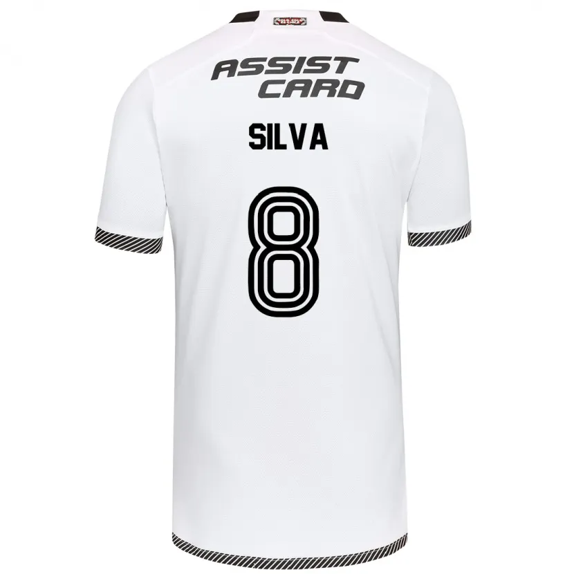 Danxen Dětské Bastián Silva #8 Bílý Černý Domů Hráčské Dresy 2024/25 Dres