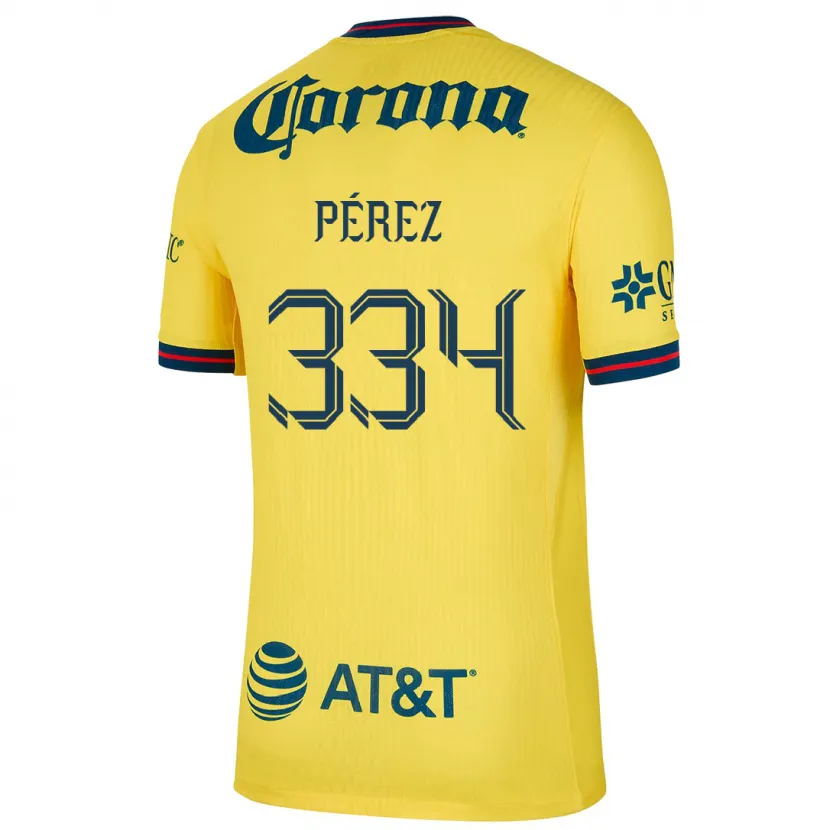 Danxen Dětské Diego Pérez #334 Žlutá Modrá Domů Hráčské Dresy 2024/25 Dres