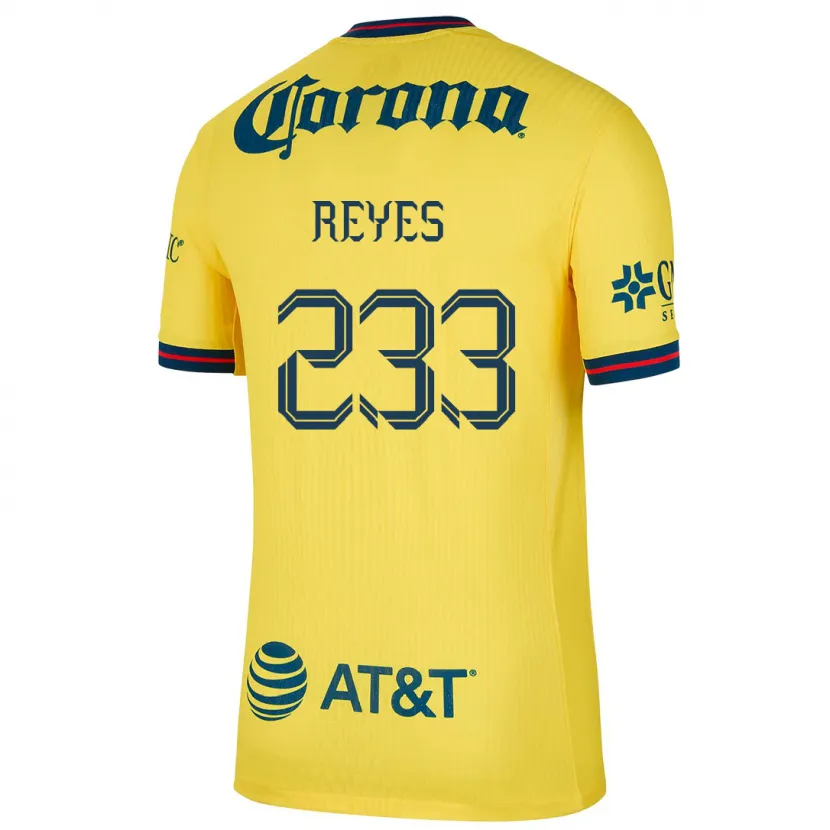 Danxen Dětské Andrés Reyes #233 Žlutá Modrá Domů Hráčské Dresy 2024/25 Dres