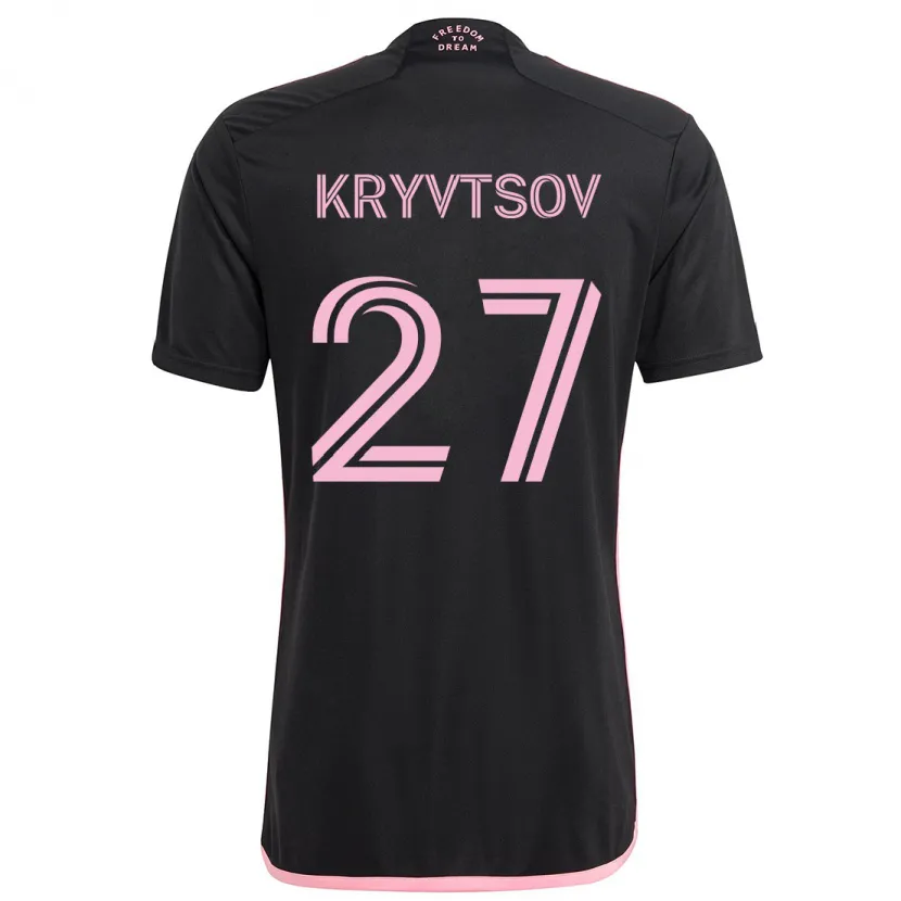 Danxen Dětské Sergiy Kryvtsov #27 Černá Daleko Hráčské Dresy 2024/25 Dres