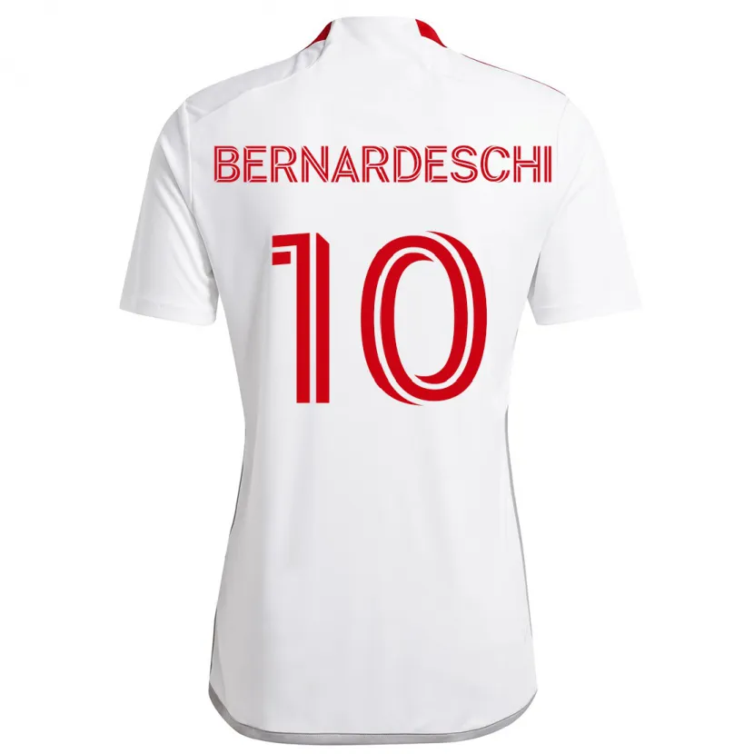 Danxen Dětské Federico Bernardeschi #10 Bílá Červená Daleko Hráčské Dresy 2024/25 Dres