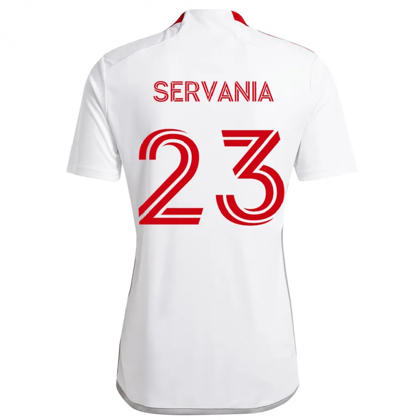 Danxen Dětské Brandon Servania #23 Bílá Červená Daleko Hráčské Dresy 2024/25 Dres