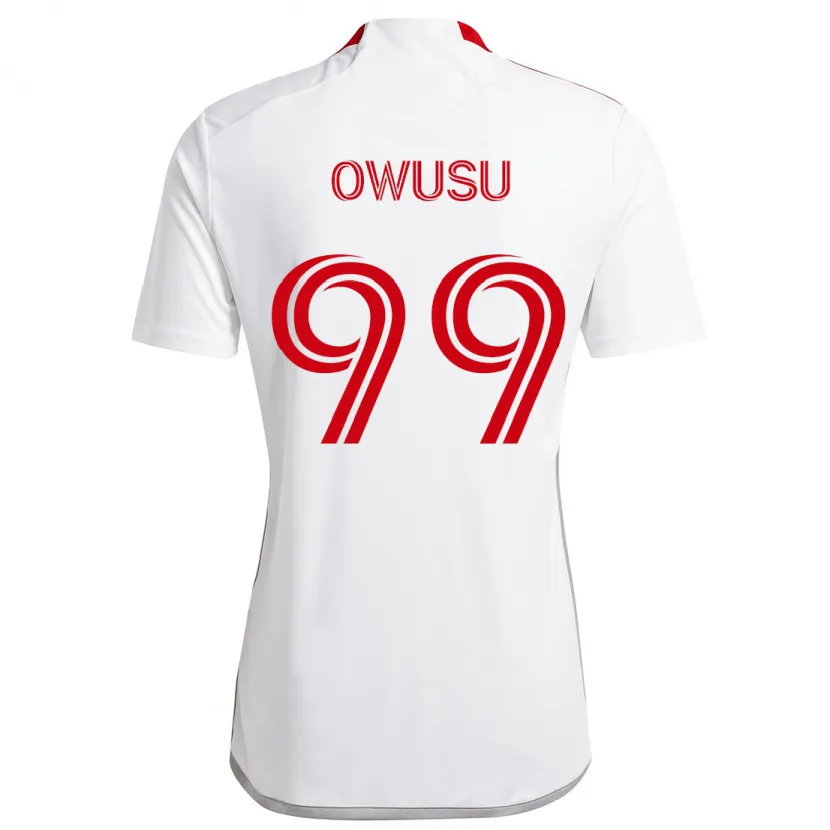 Danxen Dětské Prince Osei Owusu #99 Bílá Červená Daleko Hráčské Dresy 2024/25 Dres