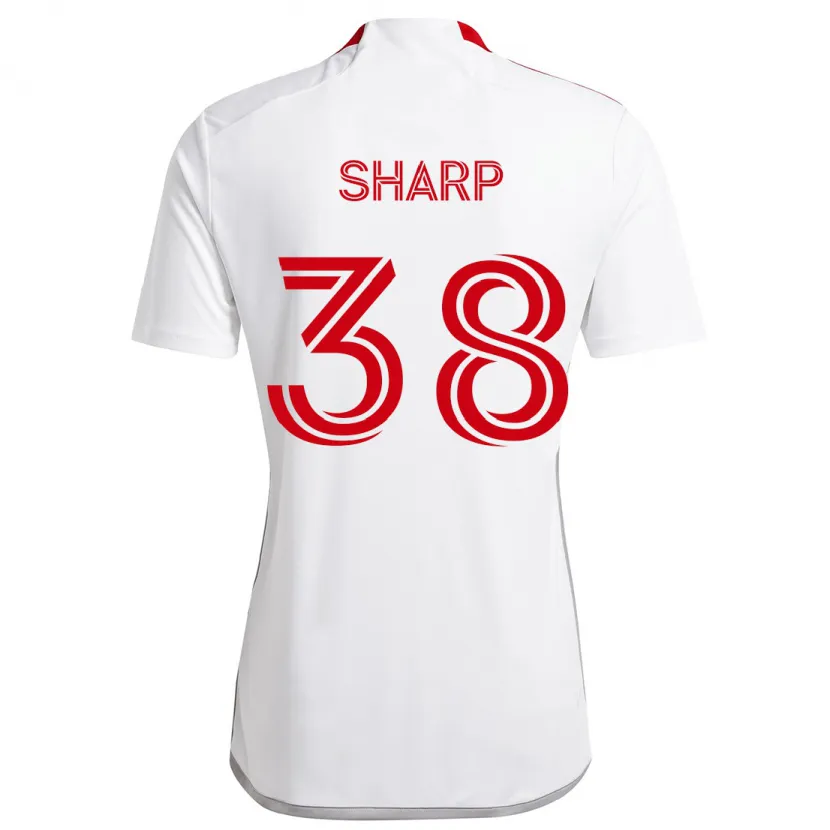 Danxen Dětské Charlie Sharp #38 Bílá Červená Daleko Hráčské Dresy 2024/25 Dres