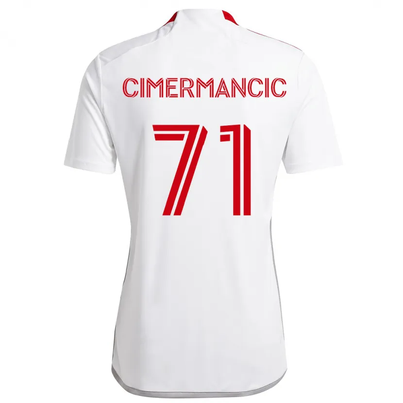 Danxen Dětské Markus Cimermancic #71 Bílá Červená Daleko Hráčské Dresy 2024/25 Dres