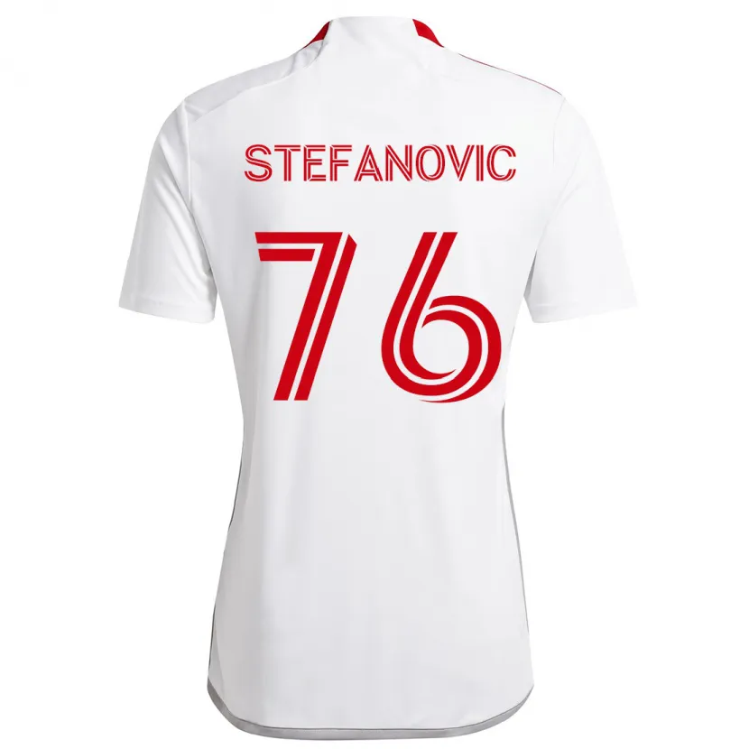 Danxen Dětské Lazar Stefanovic #76 Bílá Červená Daleko Hráčské Dresy 2024/25 Dres