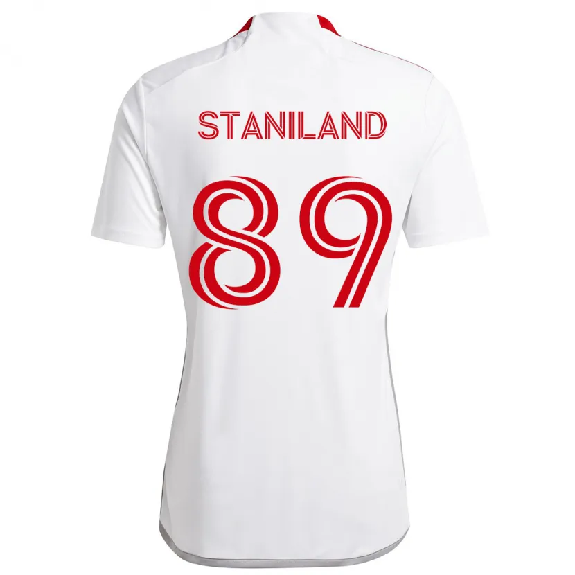 Danxen Dětské Charlie Staniland #89 Bílá Červená Daleko Hráčské Dresy 2024/25 Dres