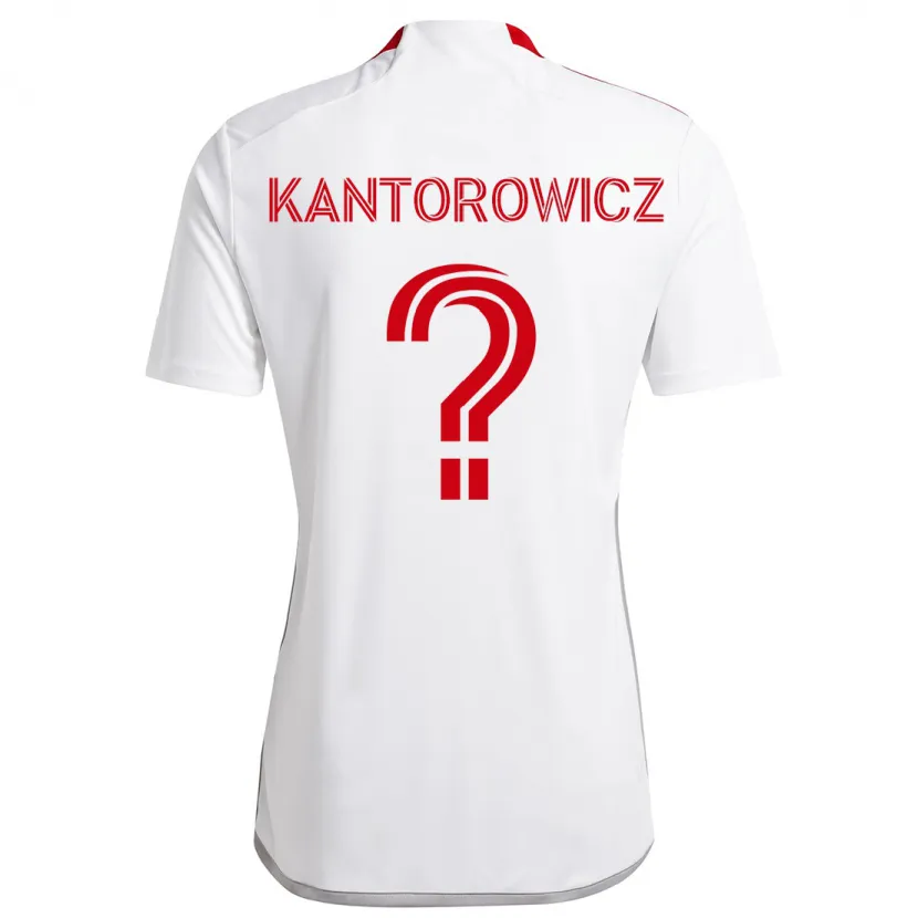 Danxen Dětské Dominic Kantorowicz #0 Bílá Červená Daleko Hráčské Dresy 2024/25 Dres