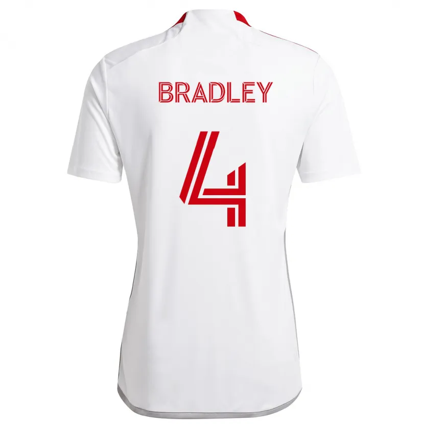 Danxen Dětské Michael Bradley #4 Bílá Červená Daleko Hráčské Dresy 2024/25 Dres