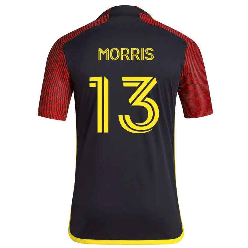 Danxen Dětské Jordan Morris #13 Červená Černá Daleko Hráčské Dresy 2024/25 Dres