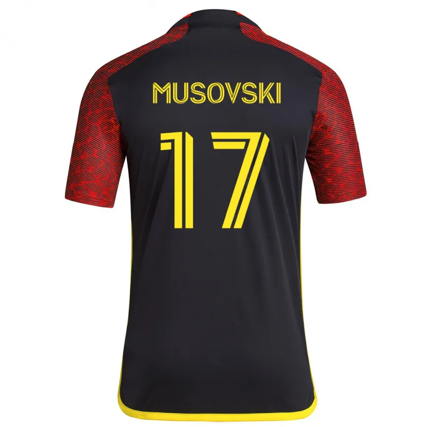 Danxen Dětské Danny Musovski #17 Červená Černá Daleko Hráčské Dresy 2024/25 Dres