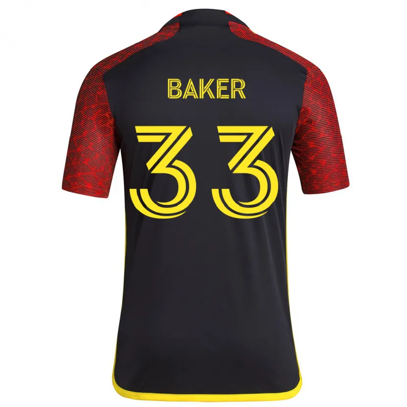 Danxen Dětské Cody Baker #33 Červená Černá Daleko Hráčské Dresy 2024/25 Dres