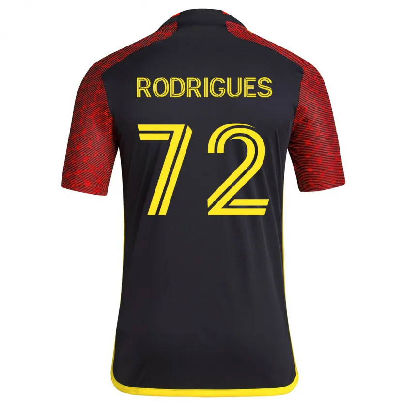 Danxen Dětské Braudílio Rodrigues #72 Červená Černá Daleko Hráčské Dresy 2024/25 Dres