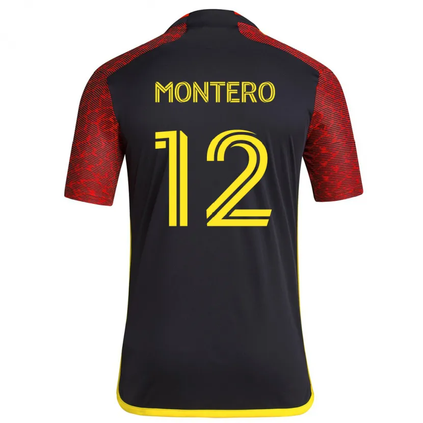 Danxen Dětské Fredy Montero #12 Červená Černá Daleko Hráčské Dresy 2024/25 Dres