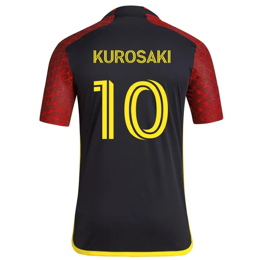 Danxen Dětské Yuuka Kurosaki #10 Červená Černá Daleko Hráčské Dresy 2024/25 Dres