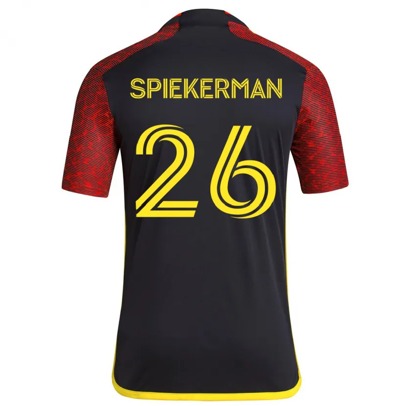 Danxen Dětské Stephanie Spiekerman #26 Červená Černá Daleko Hráčské Dresy 2024/25 Dres