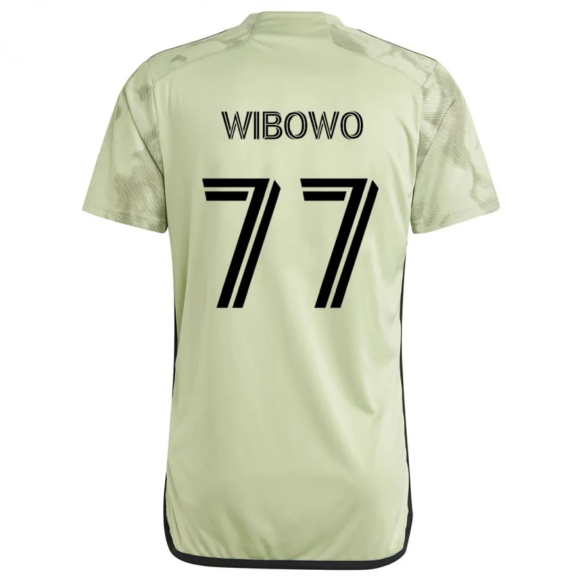 Danxen Dětské Adrian Wibowo #77 Světle Zelená Daleko Hráčské Dresy 2024/25 Dres