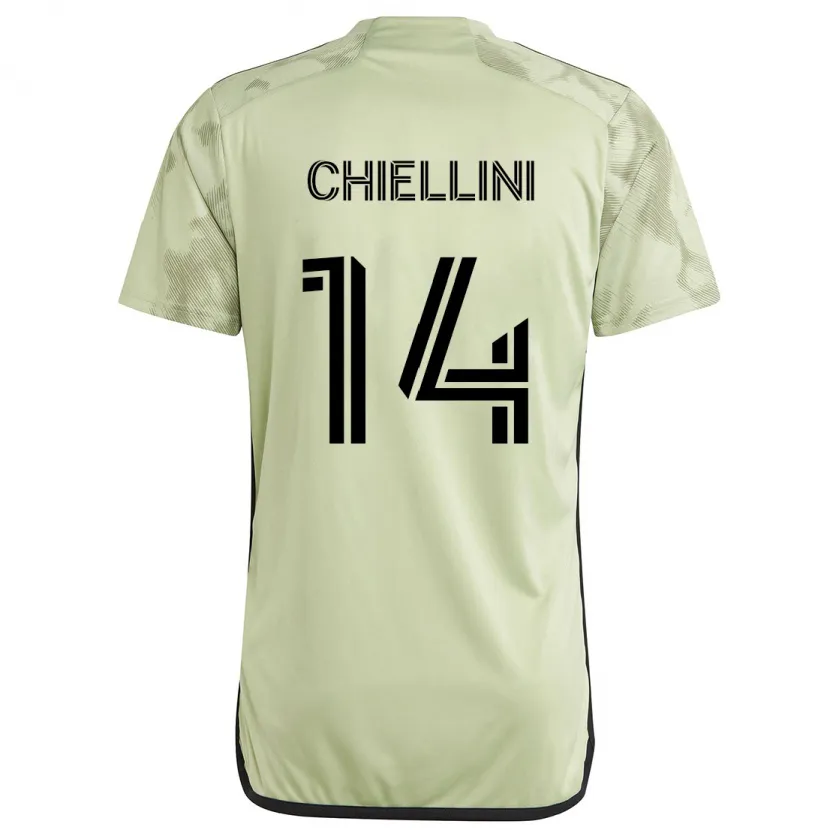 Danxen Dětské Giorgio Chiellini #14 Světle Zelená Daleko Hráčské Dresy 2024/25 Dres