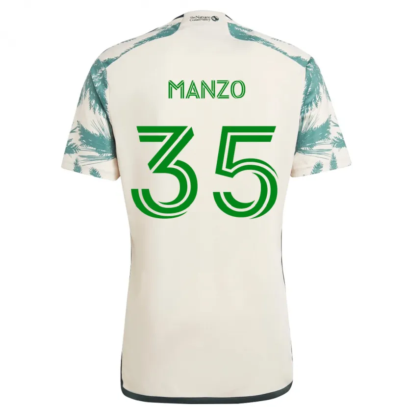 Danxen Dětské Alexis Manzo #35 Béžová Hnědá Daleko Hráčské Dresy 2024/25 Dres