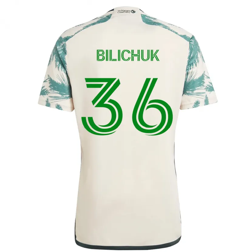 Danxen Dětské Ryan Bilichuk #36 Béžová Hnědá Daleko Hráčské Dresy 2024/25 Dres