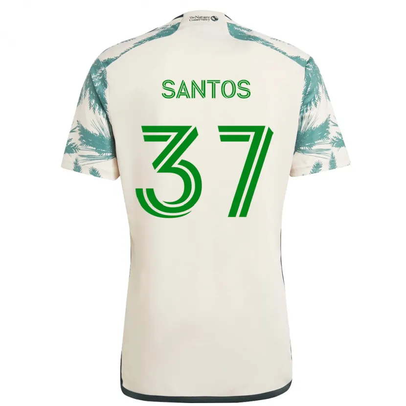 Danxen Dětské Noah Santos #37 Béžová Hnědá Daleko Hráčské Dresy 2024/25 Dres