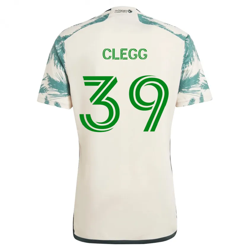 Danxen Dětské Tyler Clegg #39 Béžová Hnědá Daleko Hráčské Dresy 2024/25 Dres